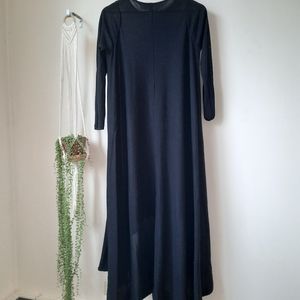 Cos black high/ low maxi dress - size M